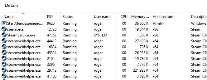 Steam running on a Copilot+ PC